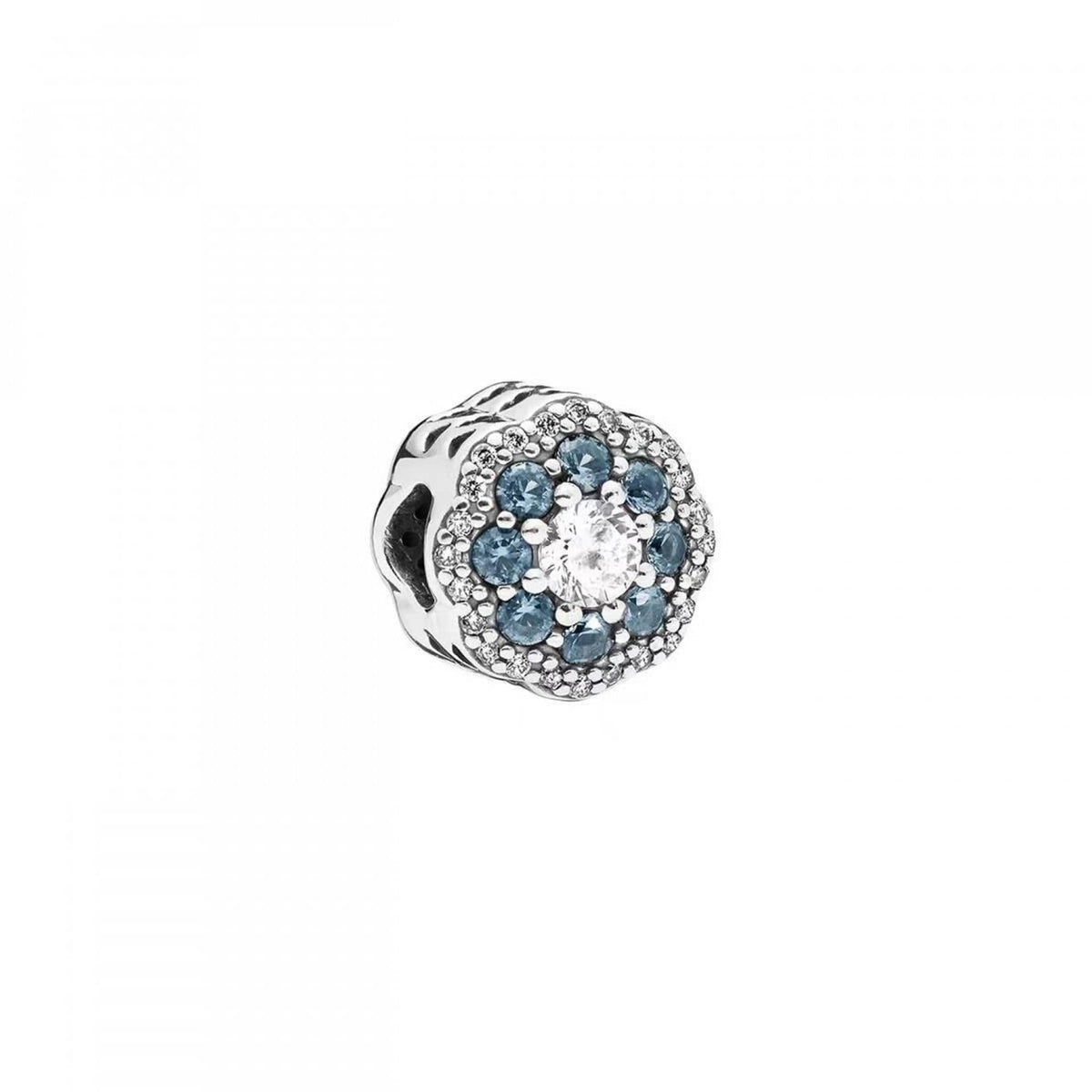 Silverado White & Blue Flower Conta Mulher