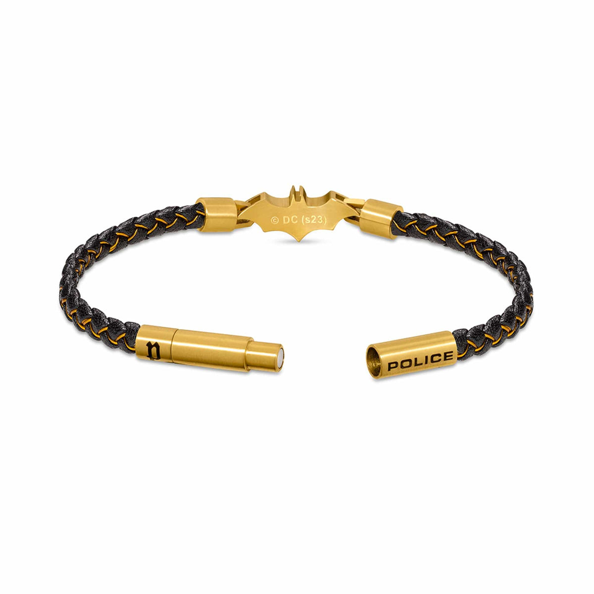 Police Batman Dourada Pulseira Homem