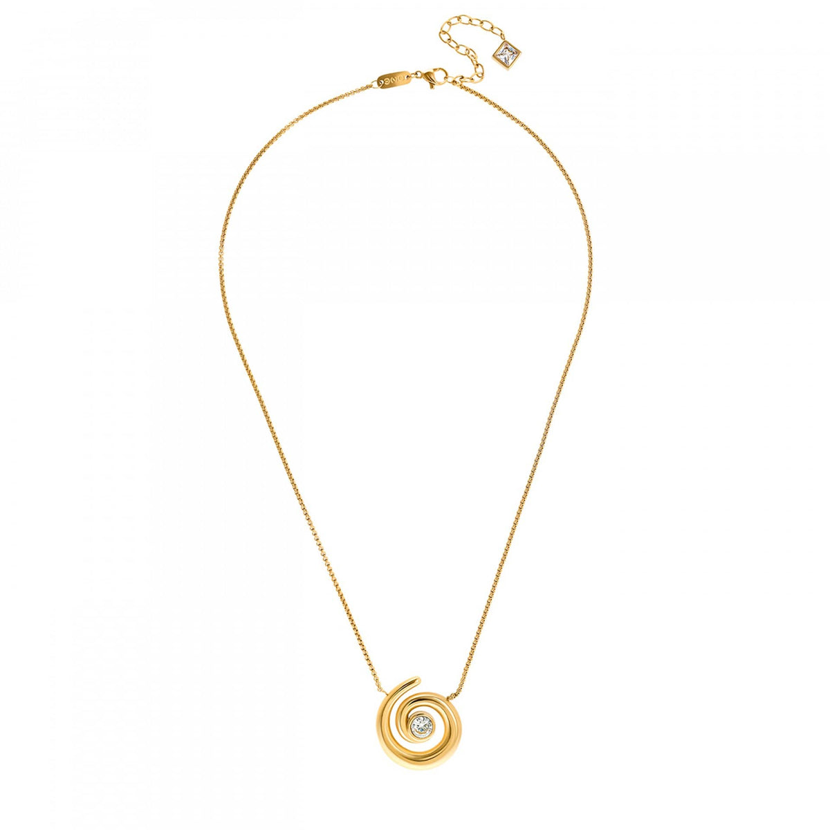 One Senhora Chess Spiral Gold Colar