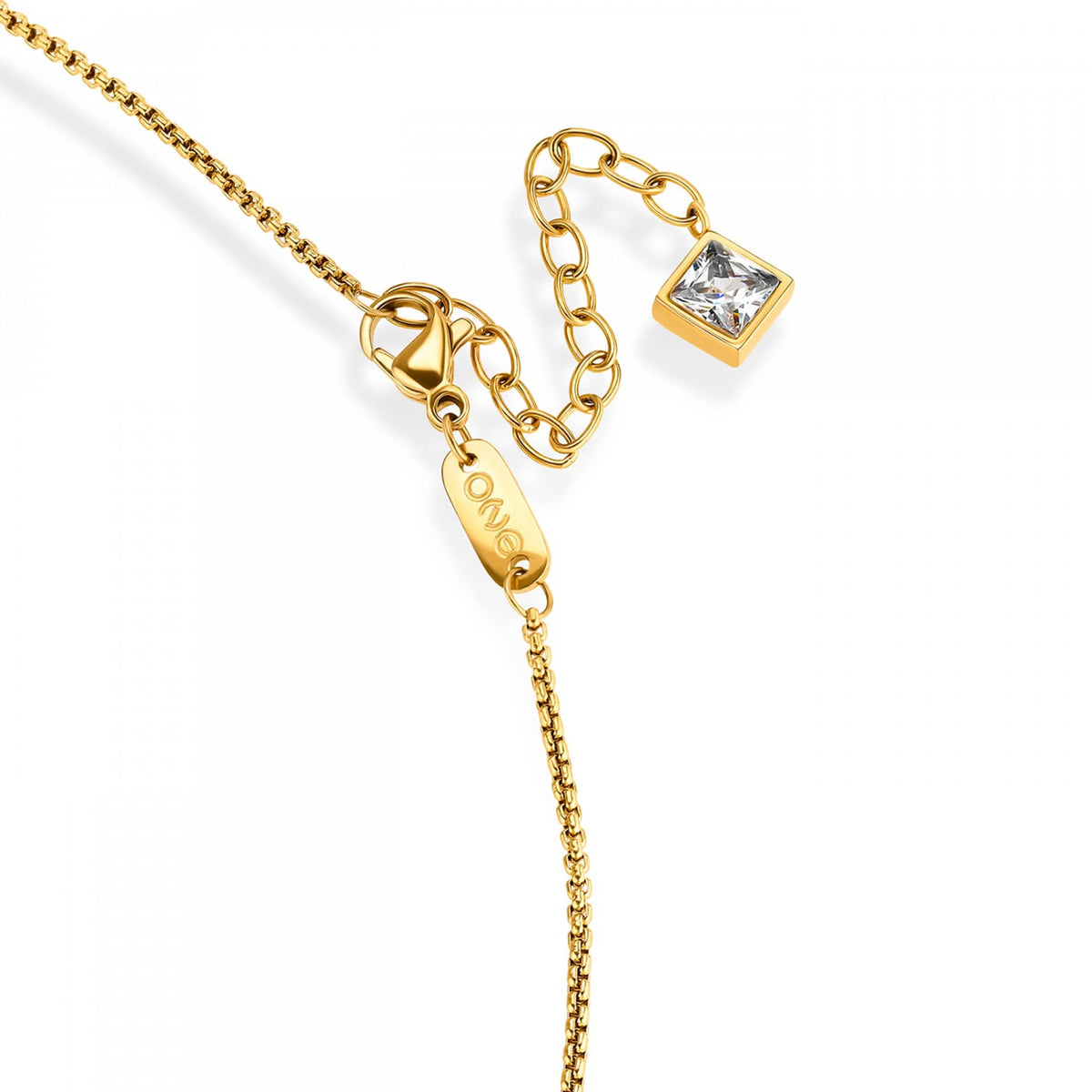 One Senhora Chess Spiral Gold Colar