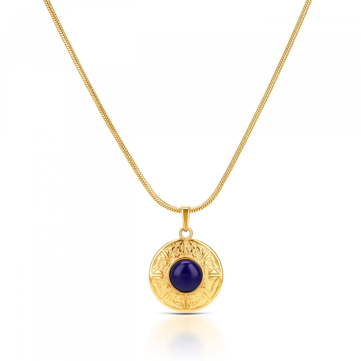 One Senhora Alma Blue Gold Colar