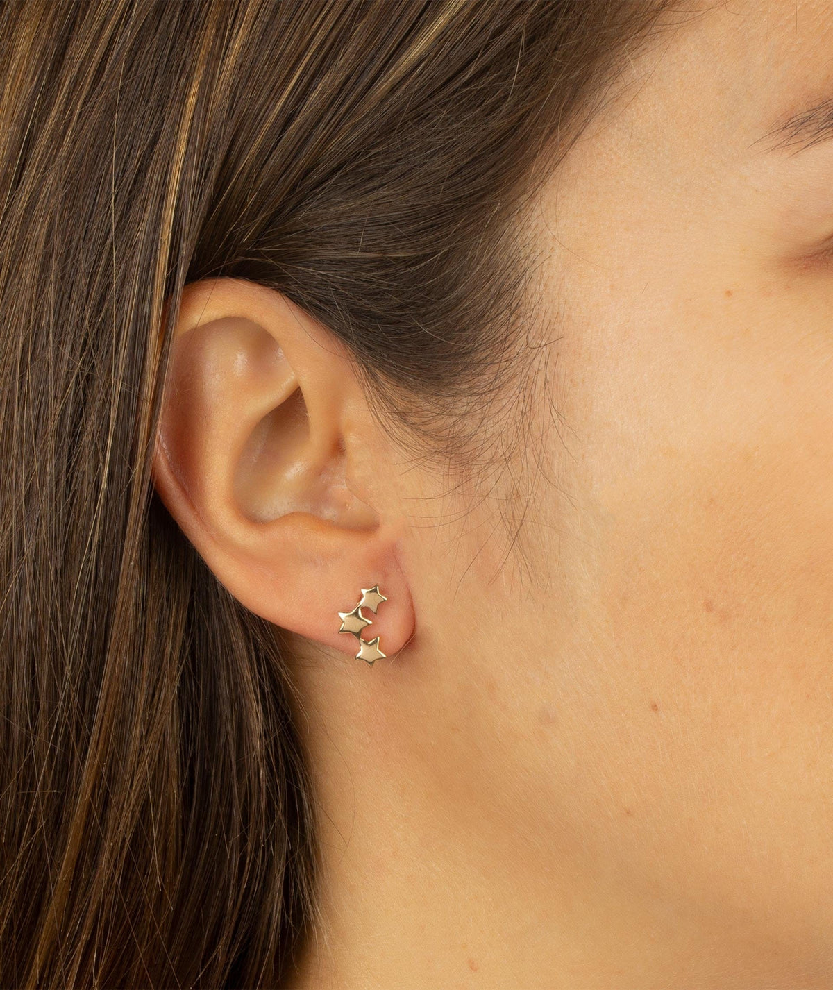 Vidal & Vidal Triple Star Brincos Trendy Mulher