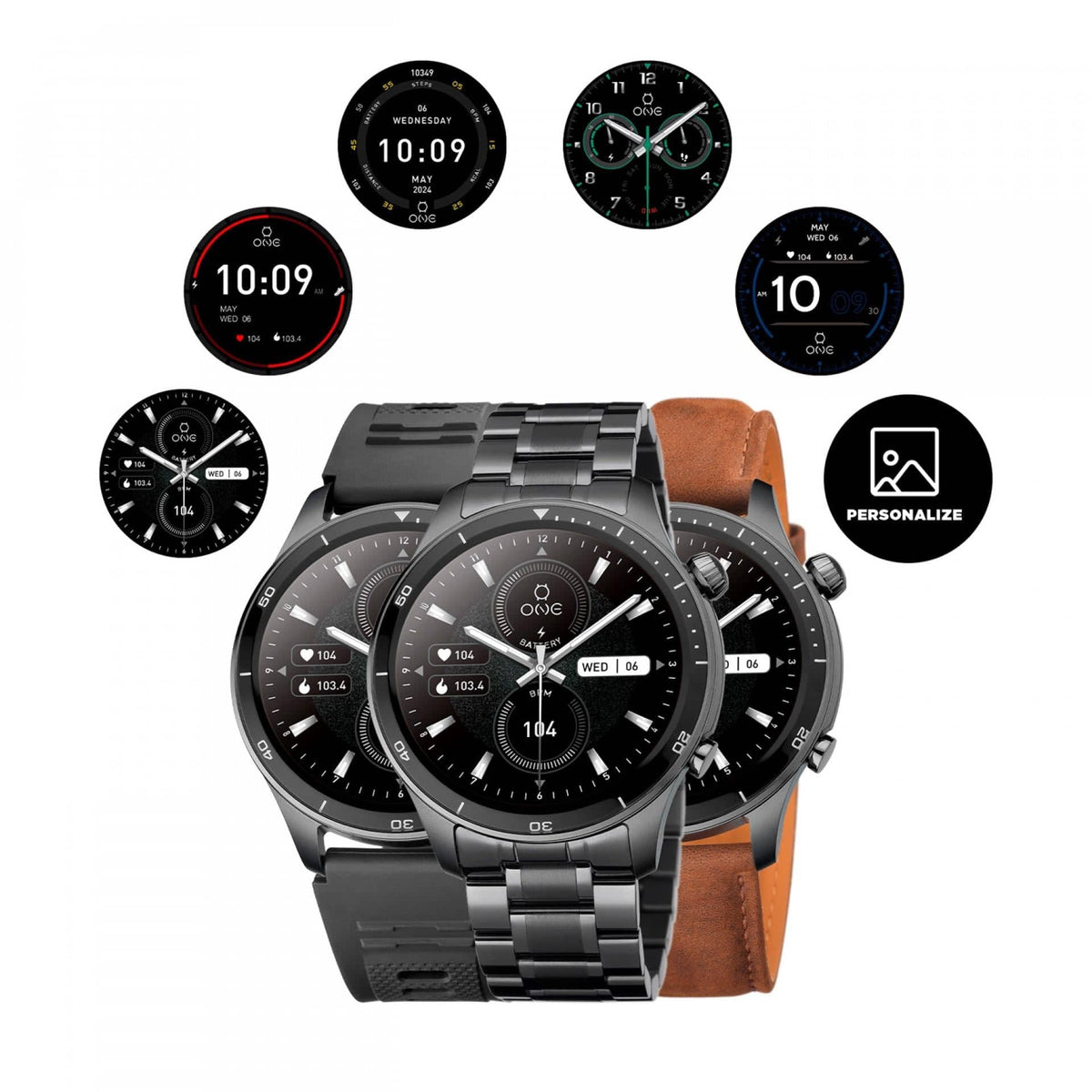 One Box Relógio AlphaCall Dark Gray Set