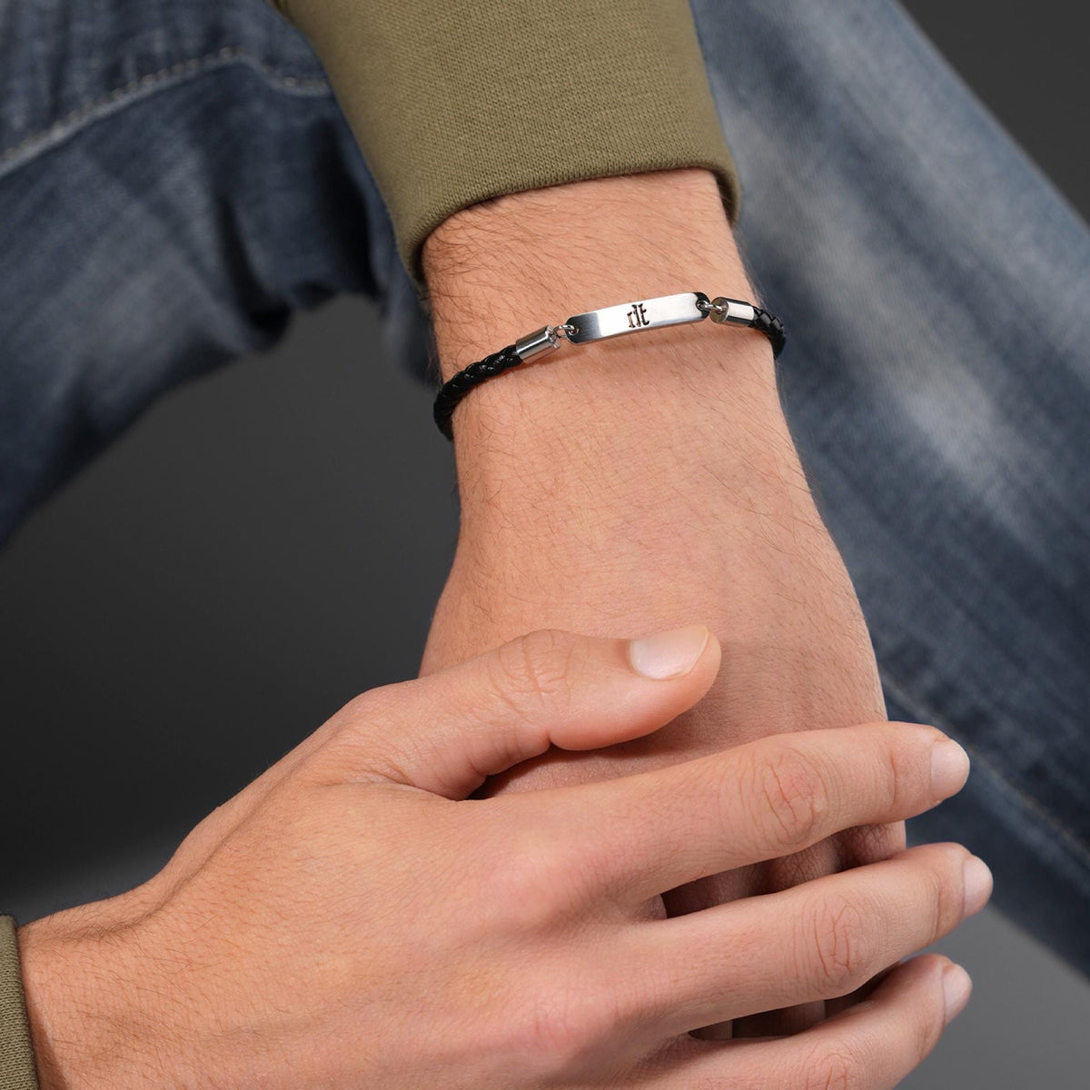 Police Pulseira Interwove Preta Homem