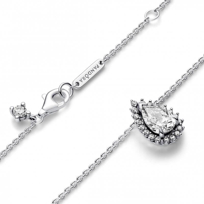 Pandora Sparkling Pear Halo Colar Mulher