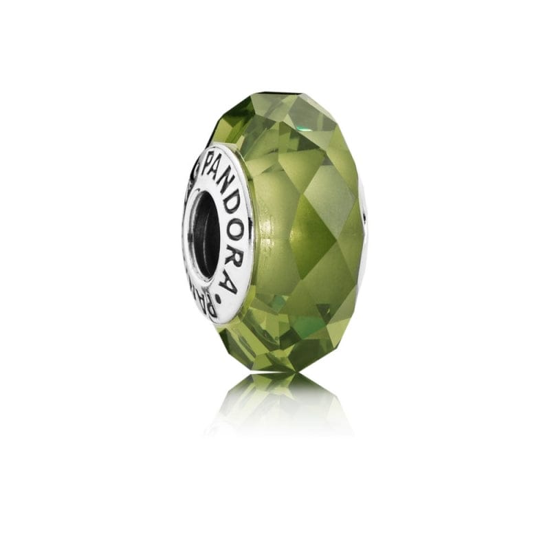 Pandora Cristal Facetado Verde Conta Mulher
