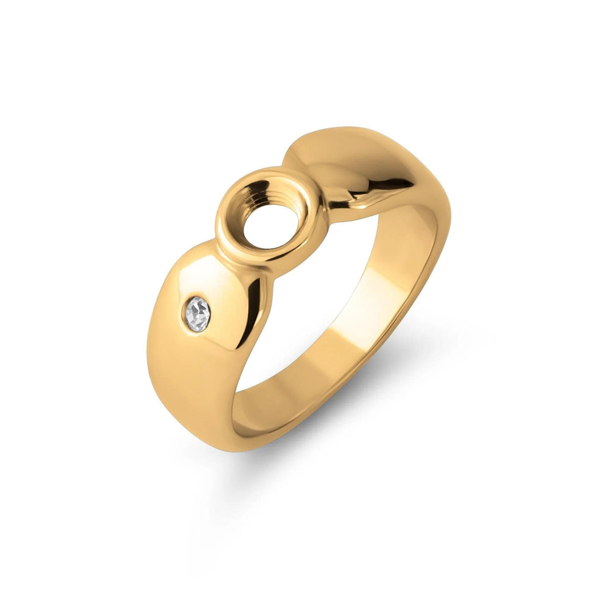Melano Anel Dourado Mulher