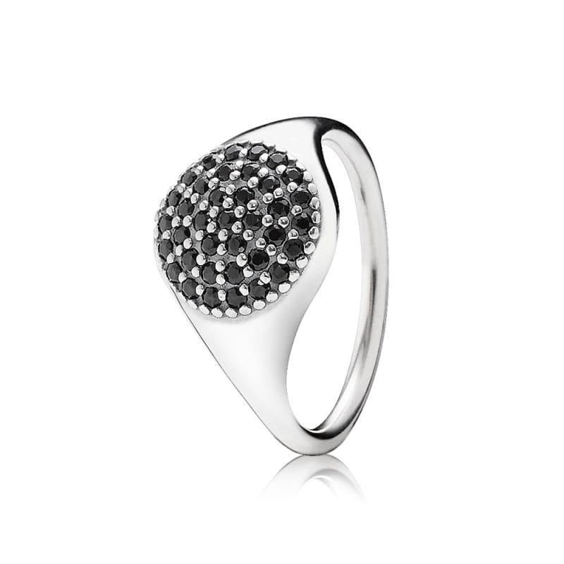 Pandora Large Purple Pavé Preto Anel Mulher