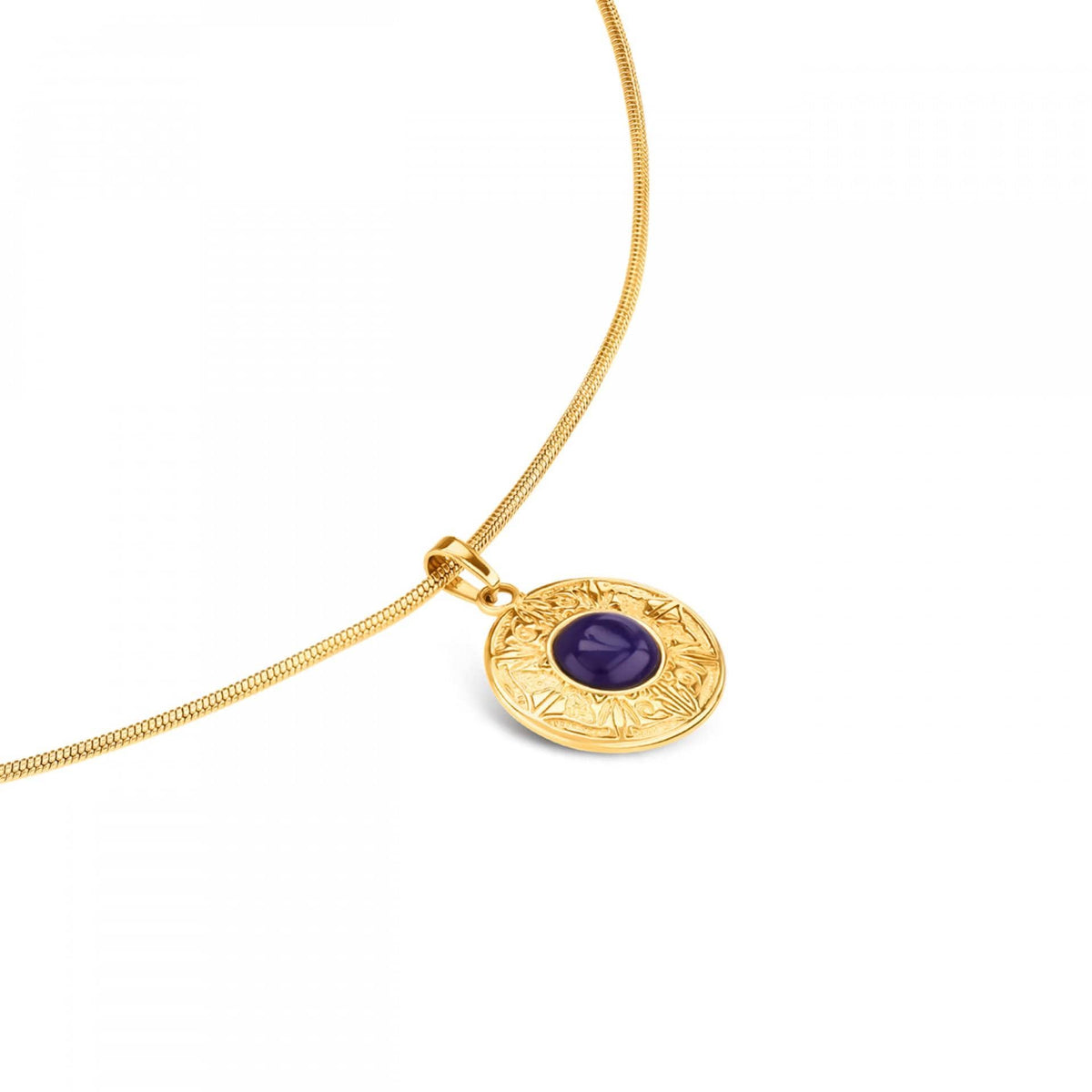 One Senhora Alma Blue Gold Colar