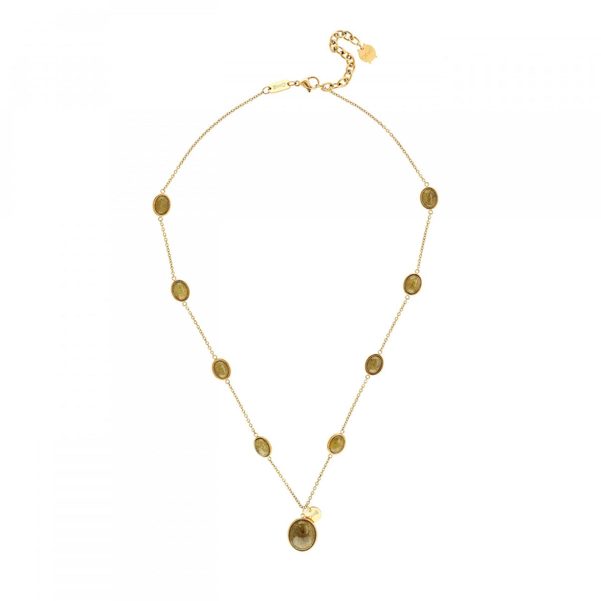 One Senhora Neckmess Jade Gold Colar