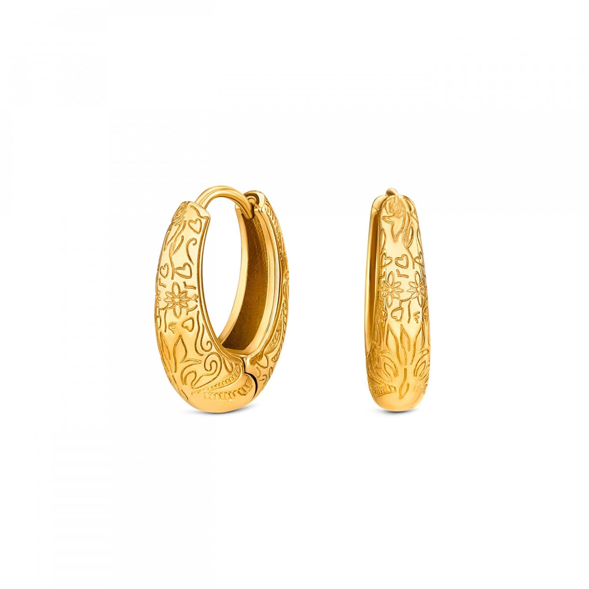 One Senhora Alma Classic Hoop Gold Brincos