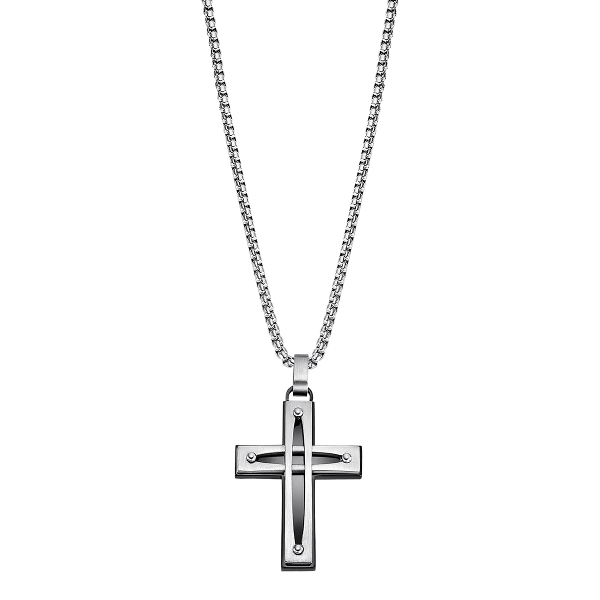 Lotus Style Colar Cruz Homem