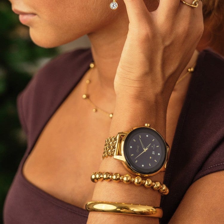 One Relógio Smartwatch QueenCall Dourado