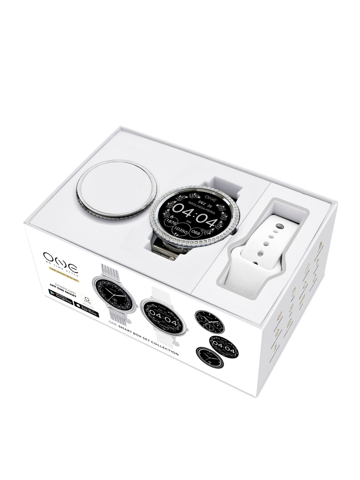 One Super Smart Silver Set Relógio