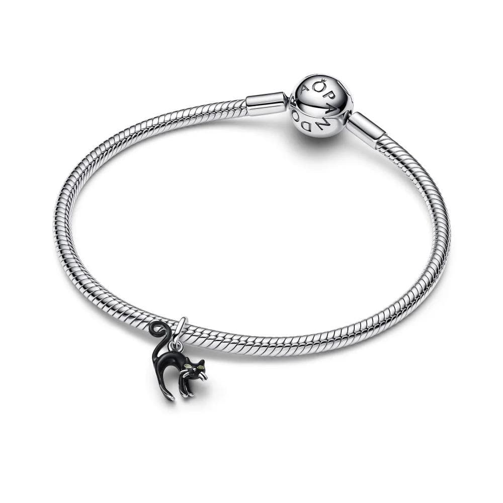 Pandora Black cat Sterling Silver Conta