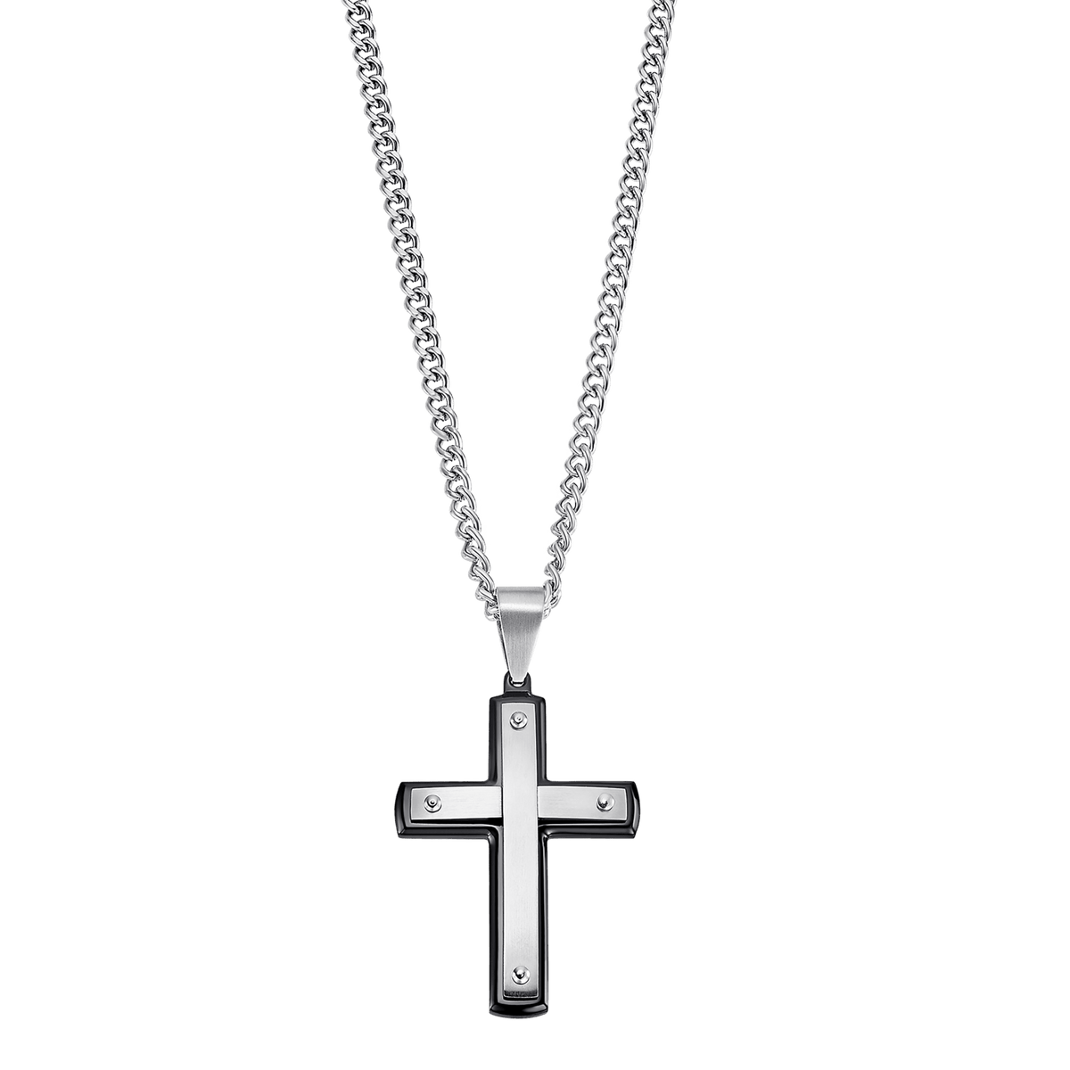 Lotus Style Colar Cruz Homem