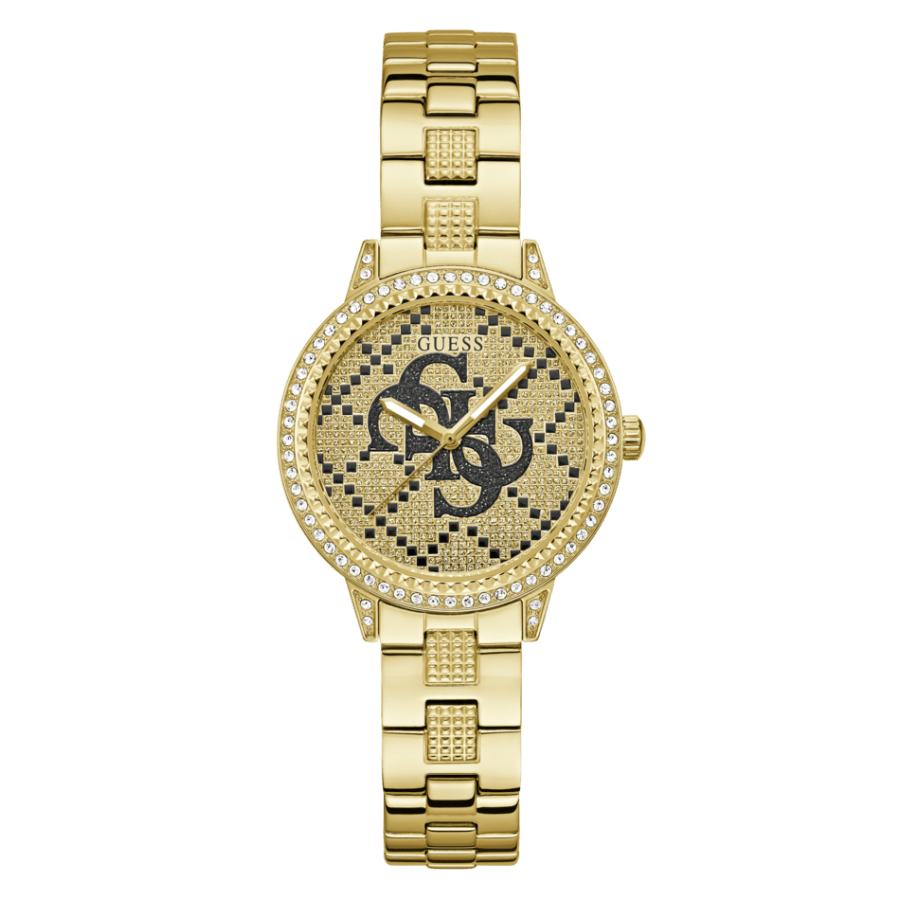 Guess Gold Tone Relógio Mulher