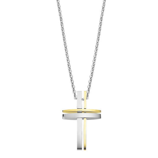 Lotus Style Man in Black Colar Cruz Homem
