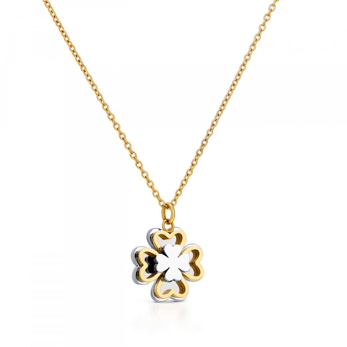 One Senhora Lucky Flower Bicolor Colar