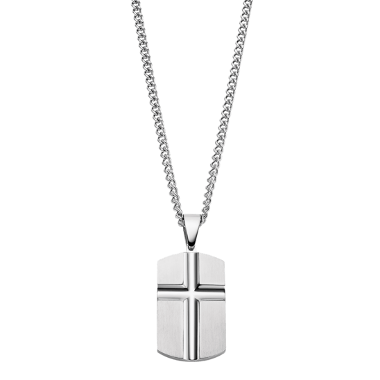 Lotus Style Colar Cruz Homem