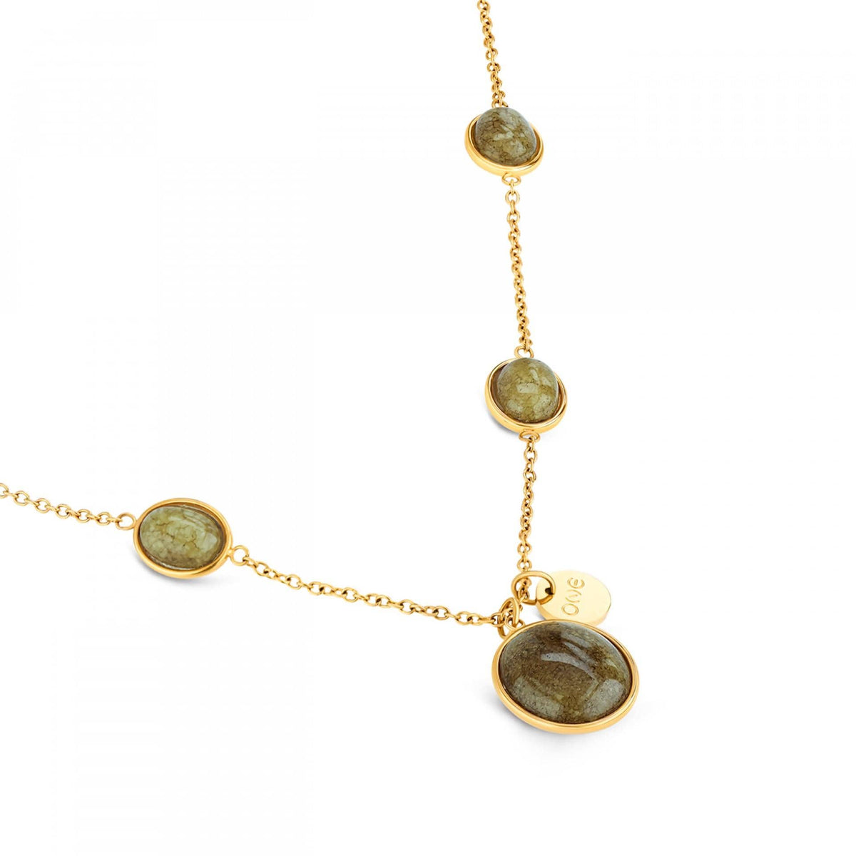 One Senhora Neckmess Jade Gold Colar