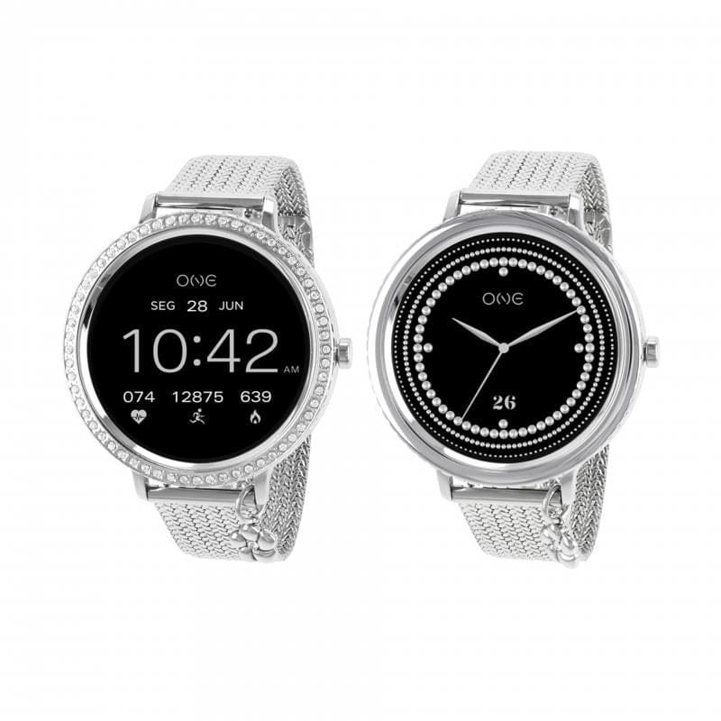 One Super Smart Silver Set Relógio
