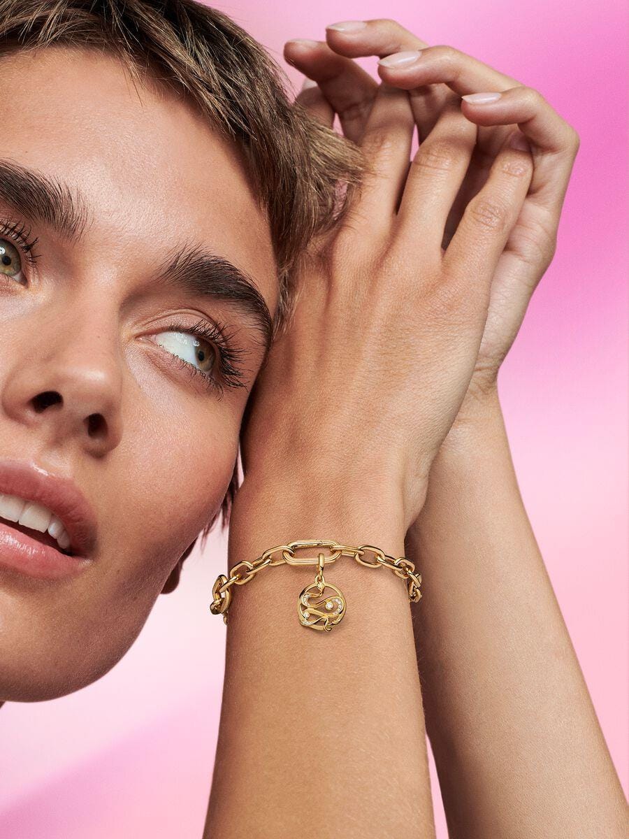 Pandora ME Pavé Snake Medallion Pendente Pulseira Mulher