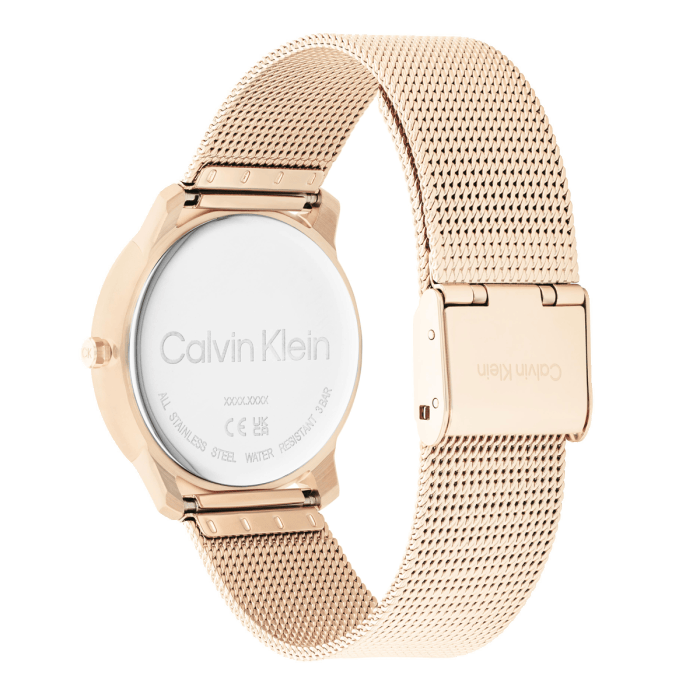 Calvin Klein Iconic Dourado Rosa em Malha Milanesa Relógio
