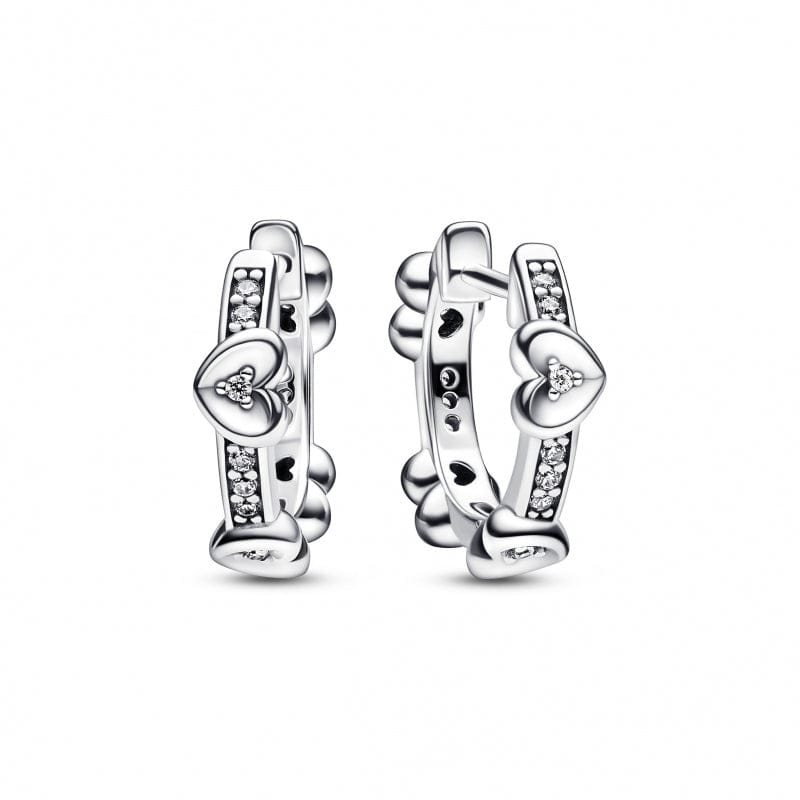 Pandora Radiant Sparkling Hearts Brincos Mulher