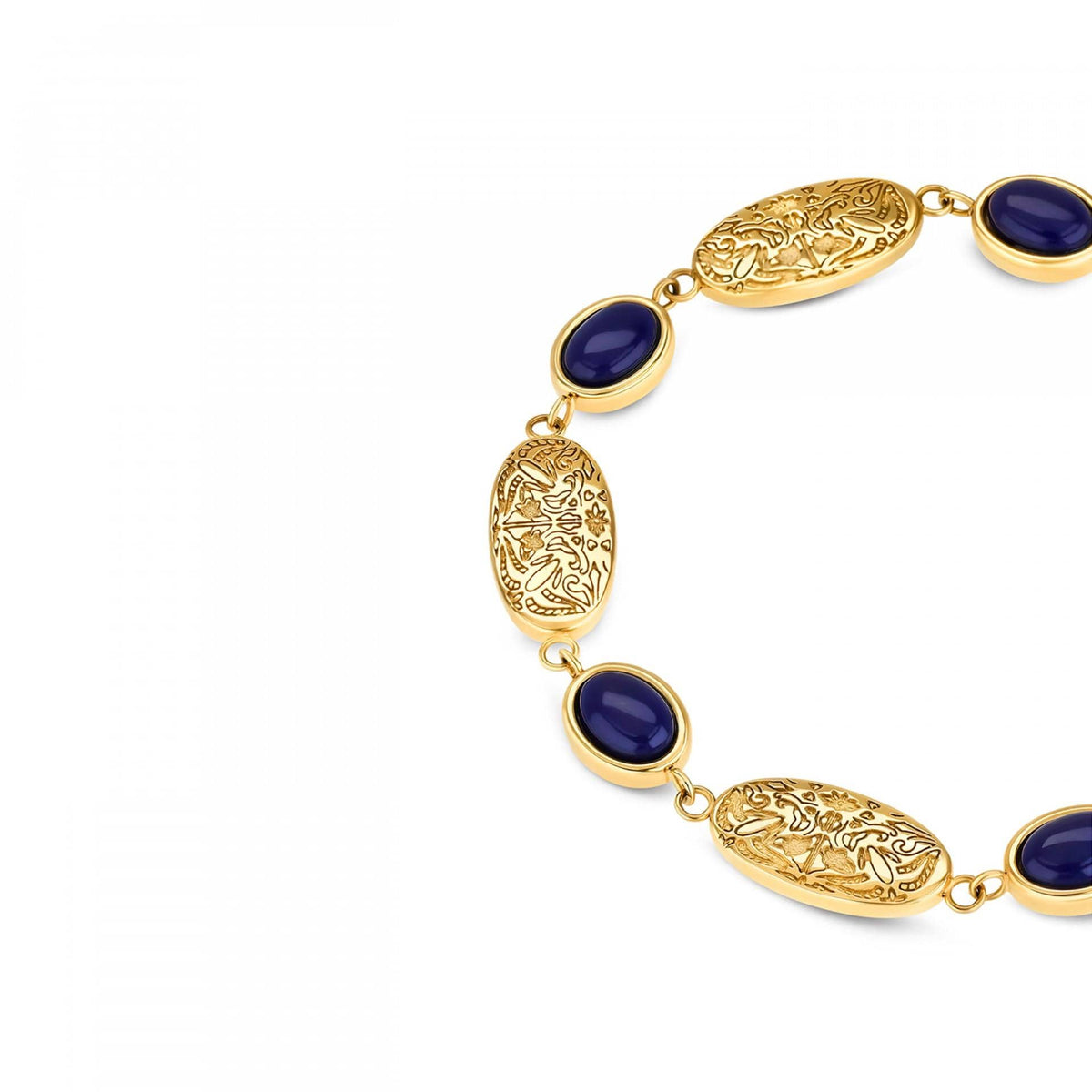 One Senhora Alma Blue Gold Pulseira