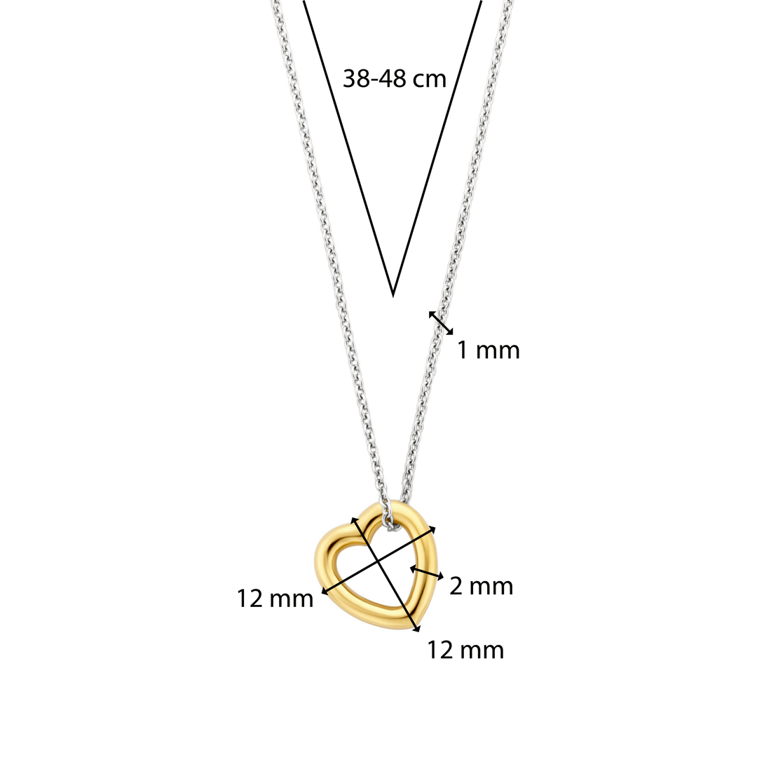 Ti Sento Colar Coração Dourado Mulher