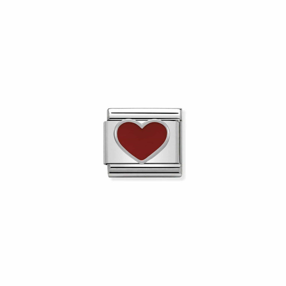 Nomination Charm Link Coração Vermelho