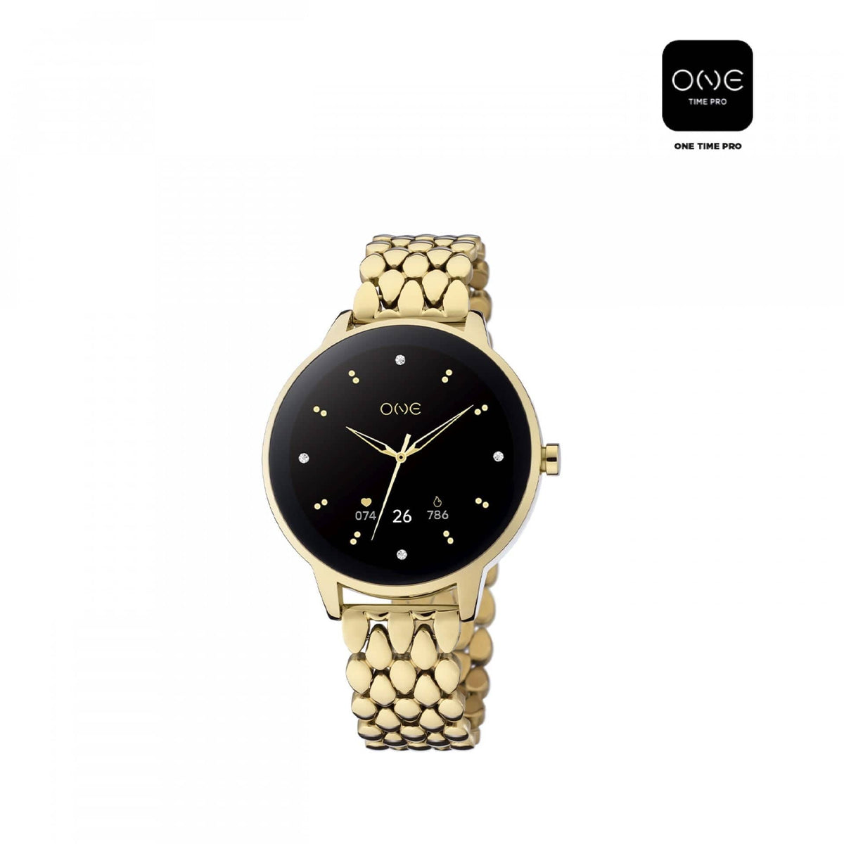 One Relógio Smartwatch QueenCall Dourado