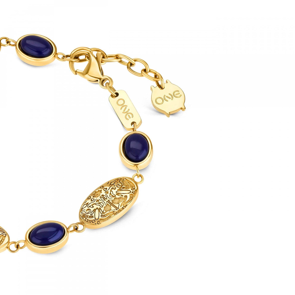 One Senhora Alma Blue Gold Pulseira