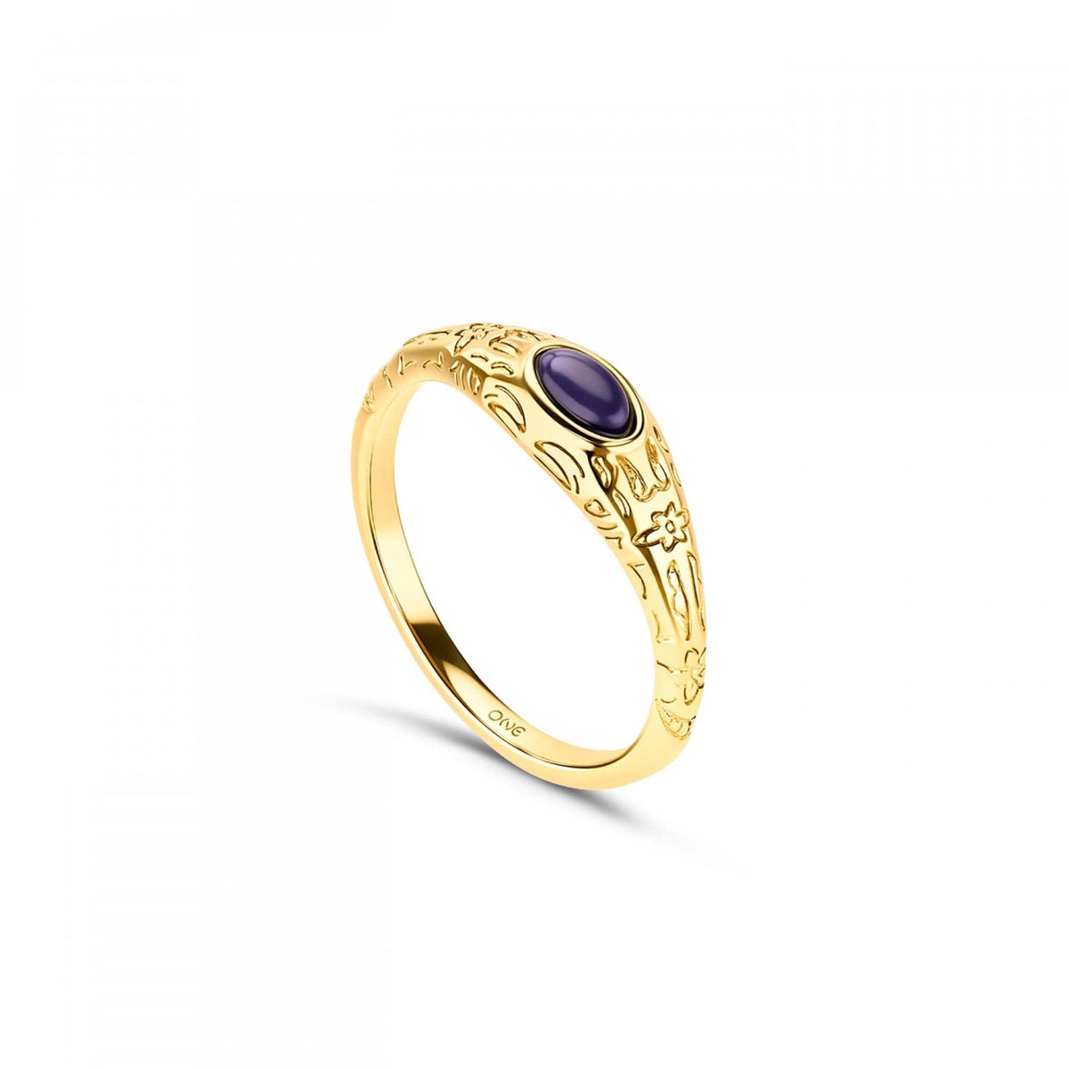 One Senhora Alma Blue Gold Anel
