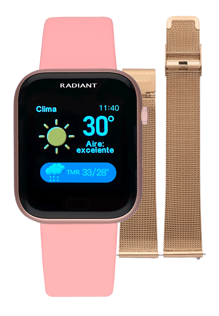 Radiant Set Relógio Smartwatch Manhattan Rosa