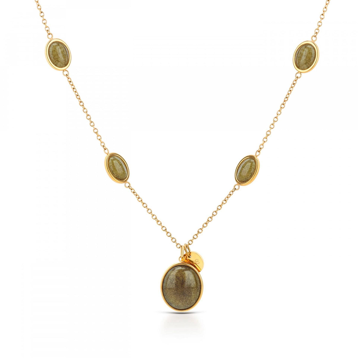 One Senhora Neckmess Jade Gold Colar