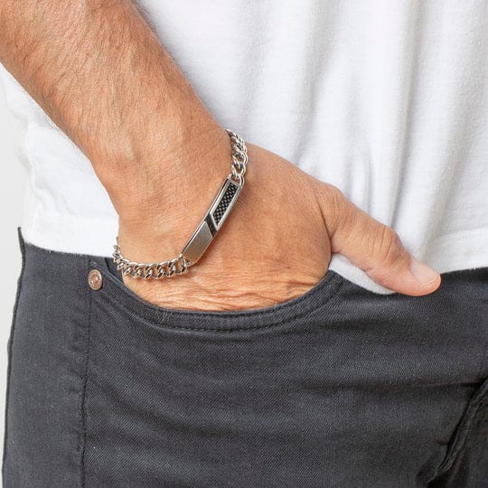 Lotus Style Man in Black Pulseira Homem