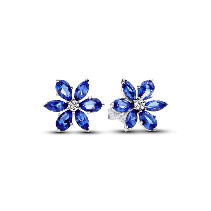 Pandora Sparkling Blue Herbarium Cluster Brincos Mulher