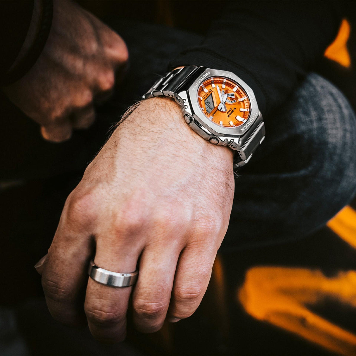 G-Shock Relógio G-Steel Laranja