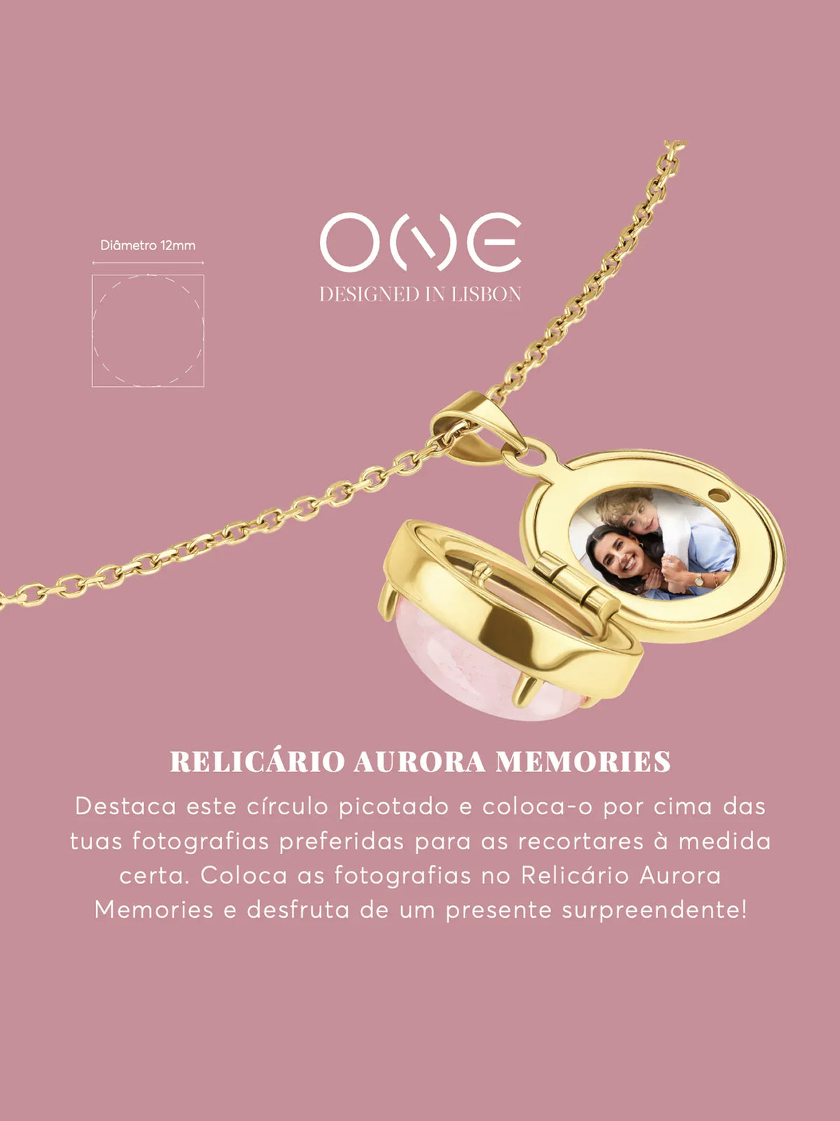 One Senhora Aurora Memories Gold Relicário