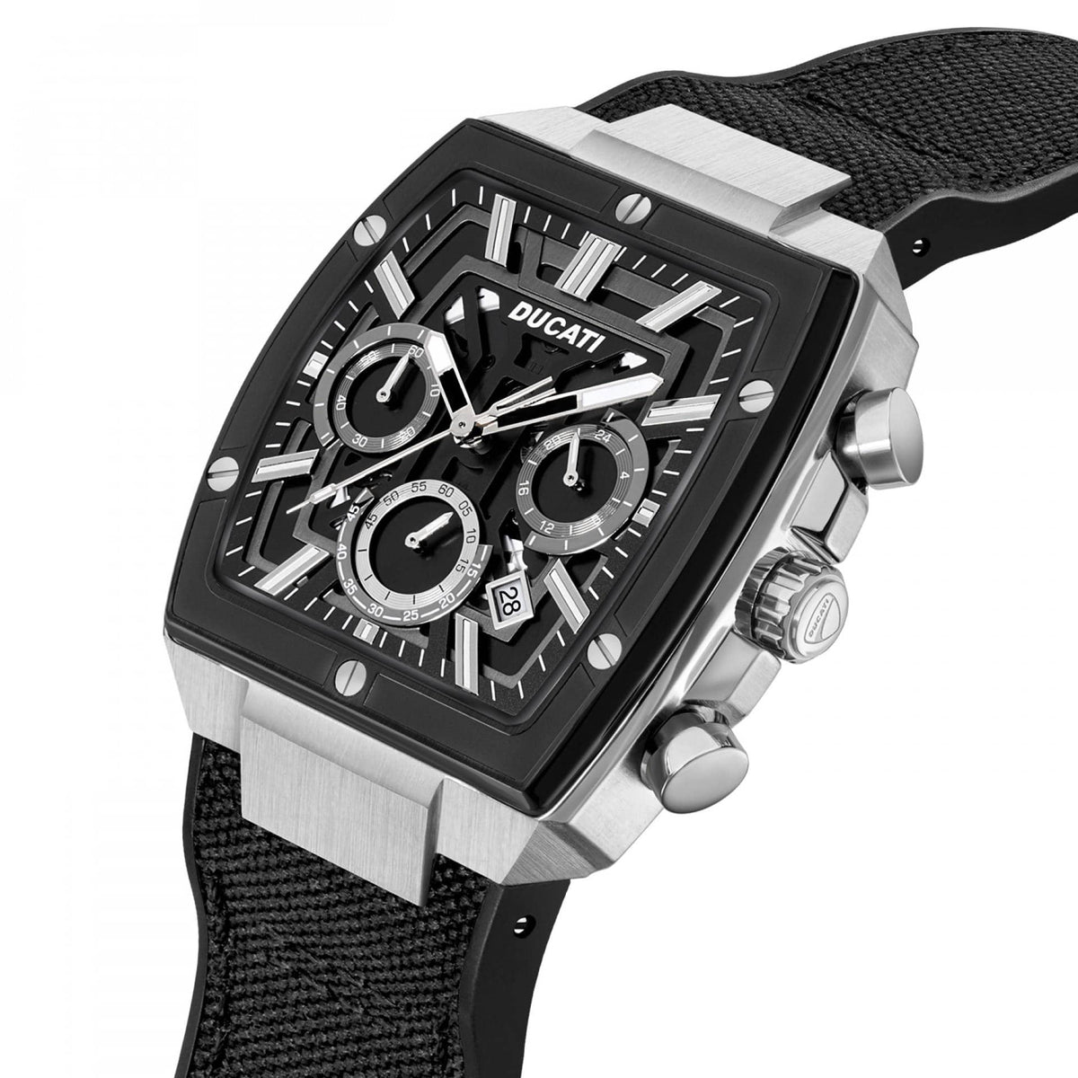 Ducati Relógio DT005 Crono Prateado Homem