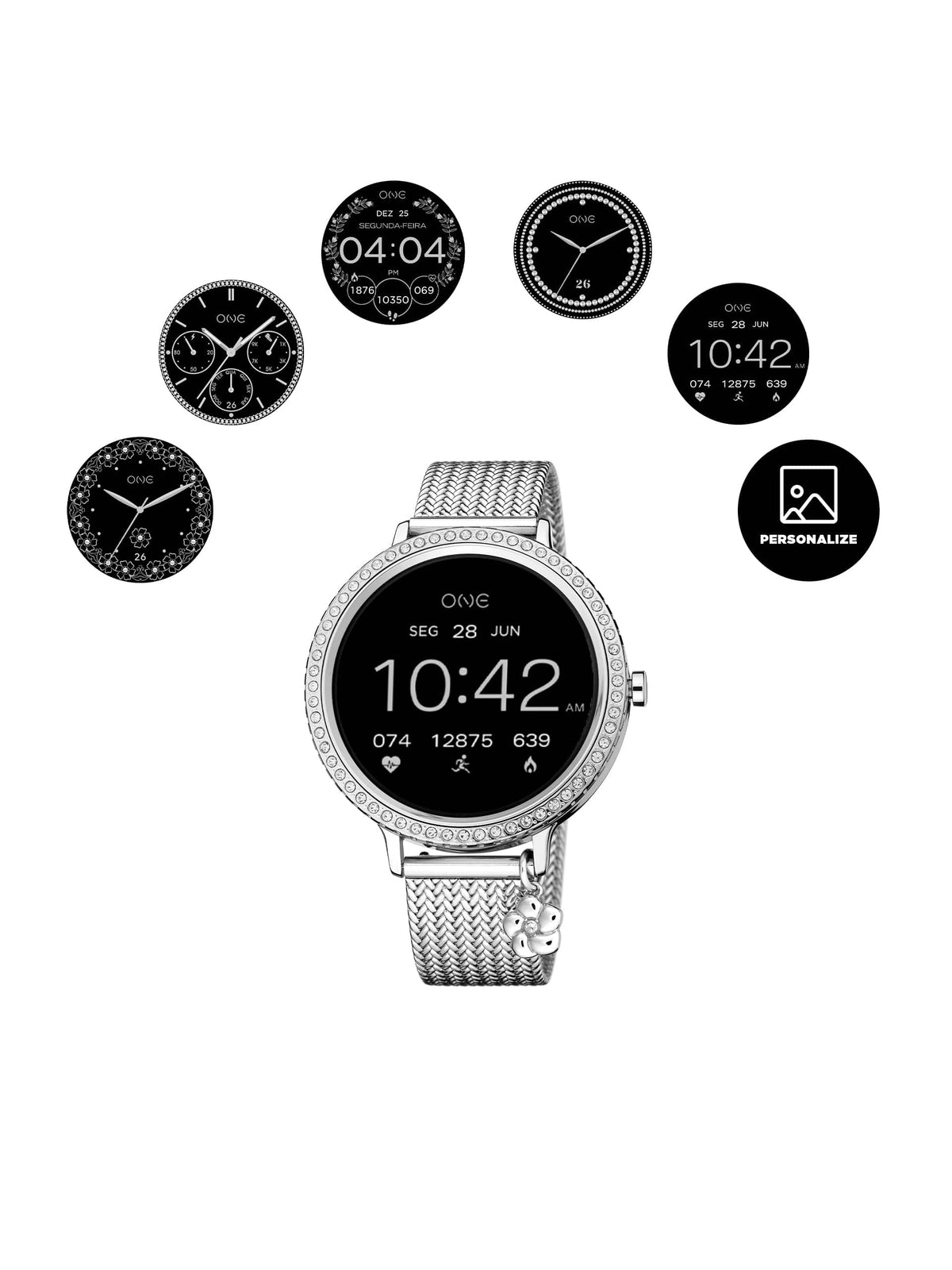One Super Smart Silver Set Relógio
