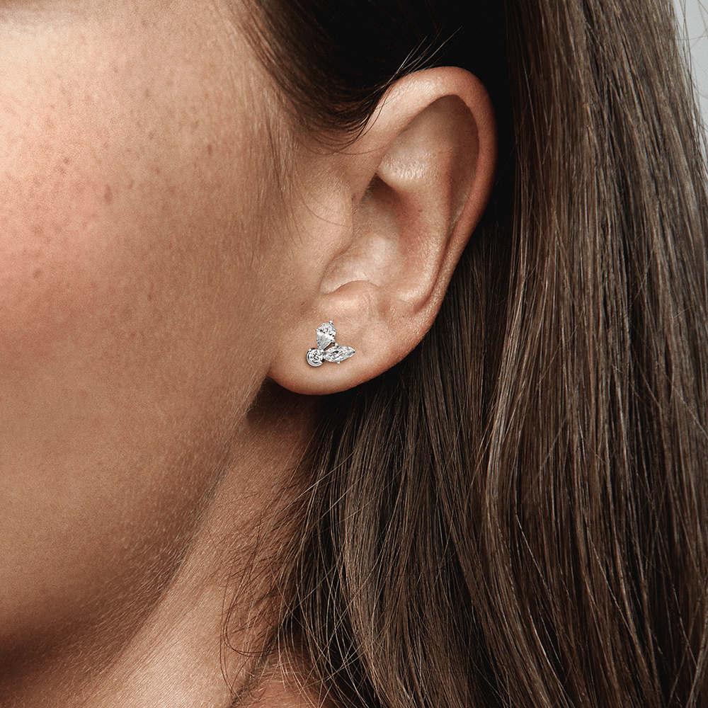 Pandora Sparkling Herbarium Cluster Brincos Mulher