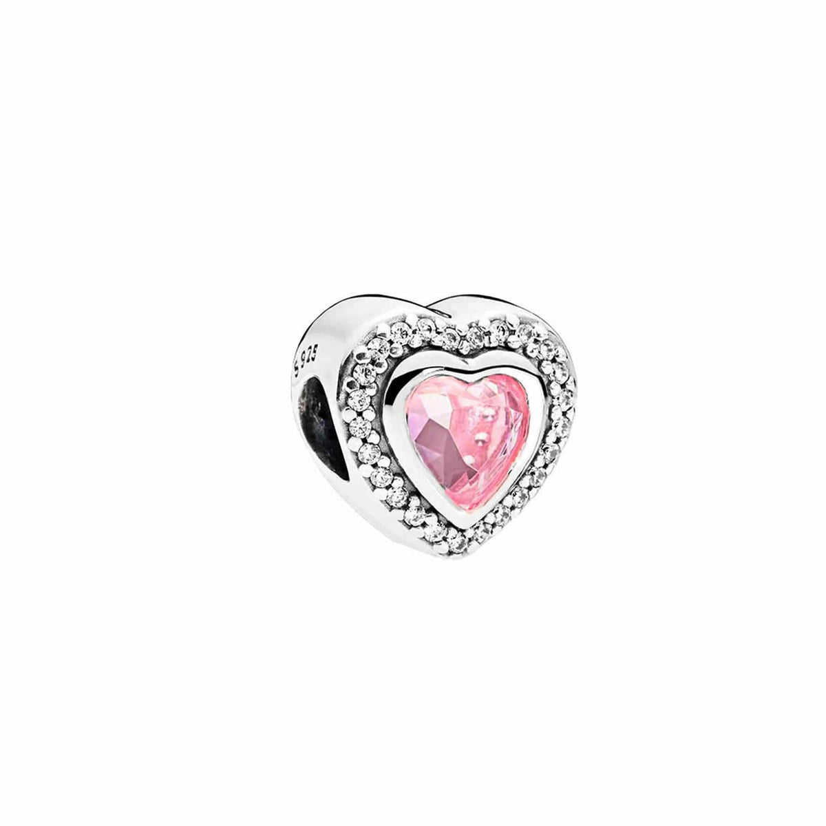 Silverado Conta Prata Pink Diamond Heart
