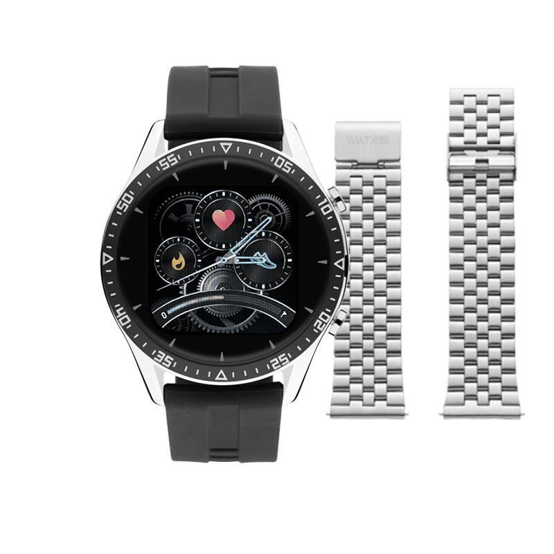 Watx & Co XCape / IPSilver dial / Black Silicon