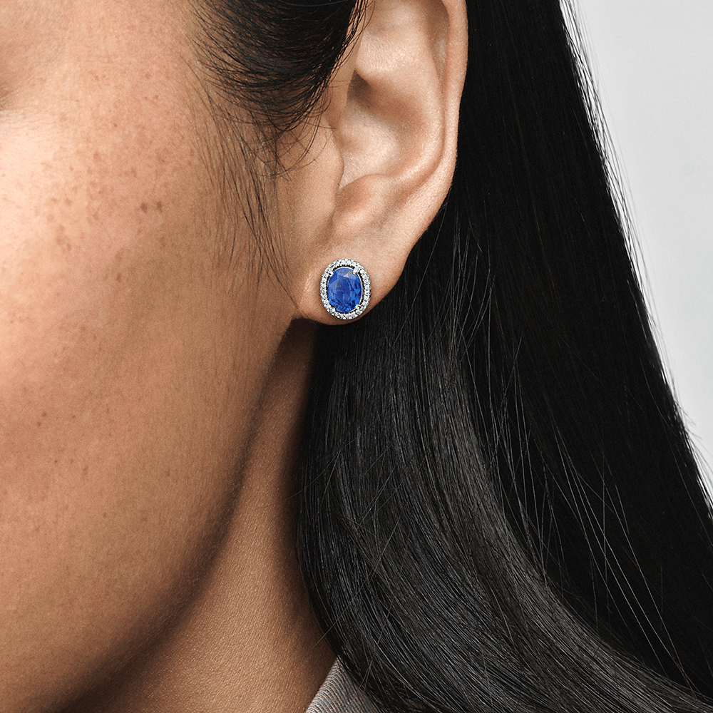 Pandora Sparkling Statement Halo Brincos Mulher