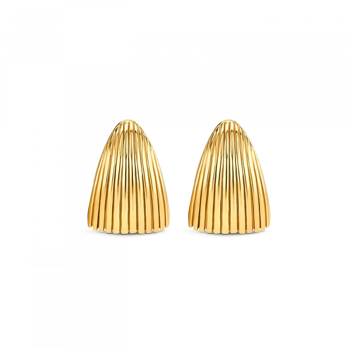 One Senhora Plissé Hoop Bold Gold Brincos