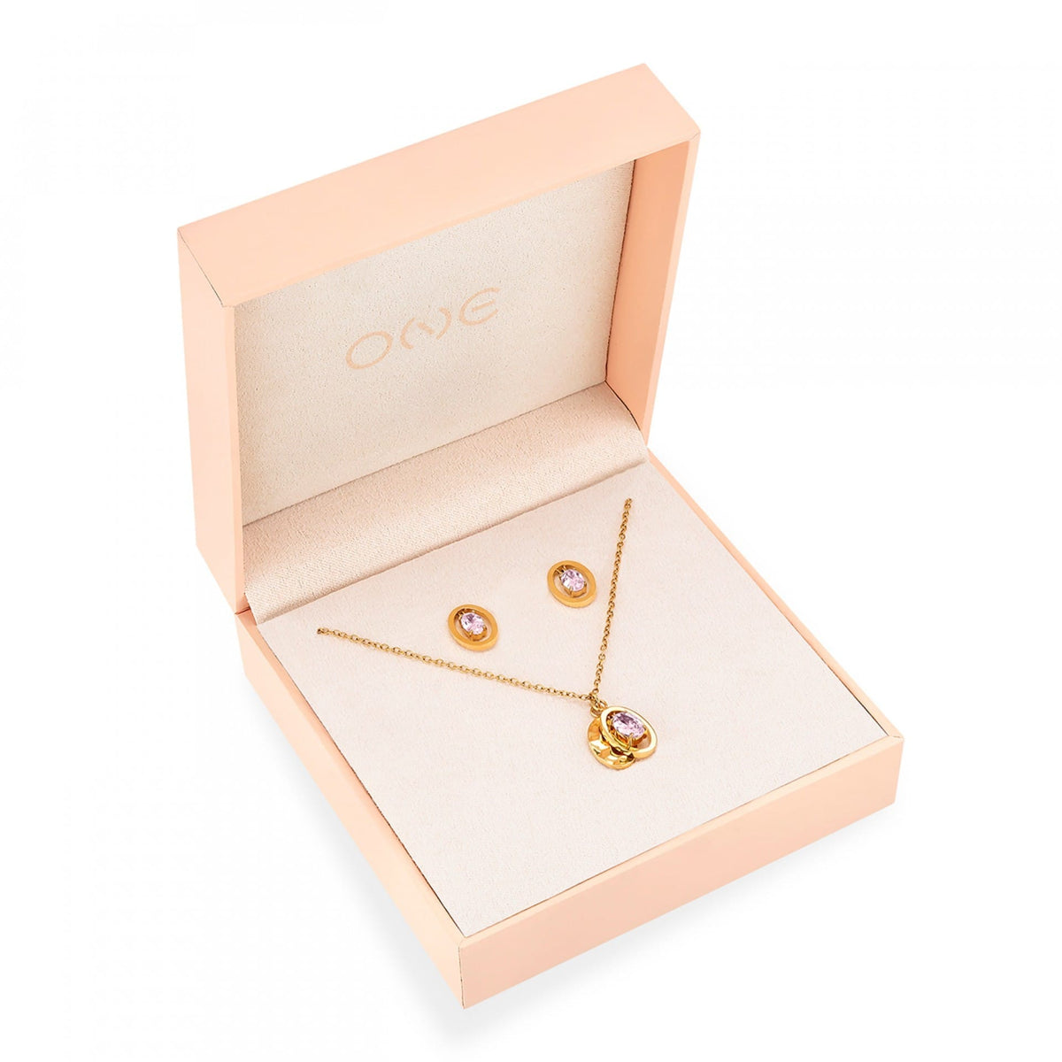 One Birthstone June Set Colar & Brincos