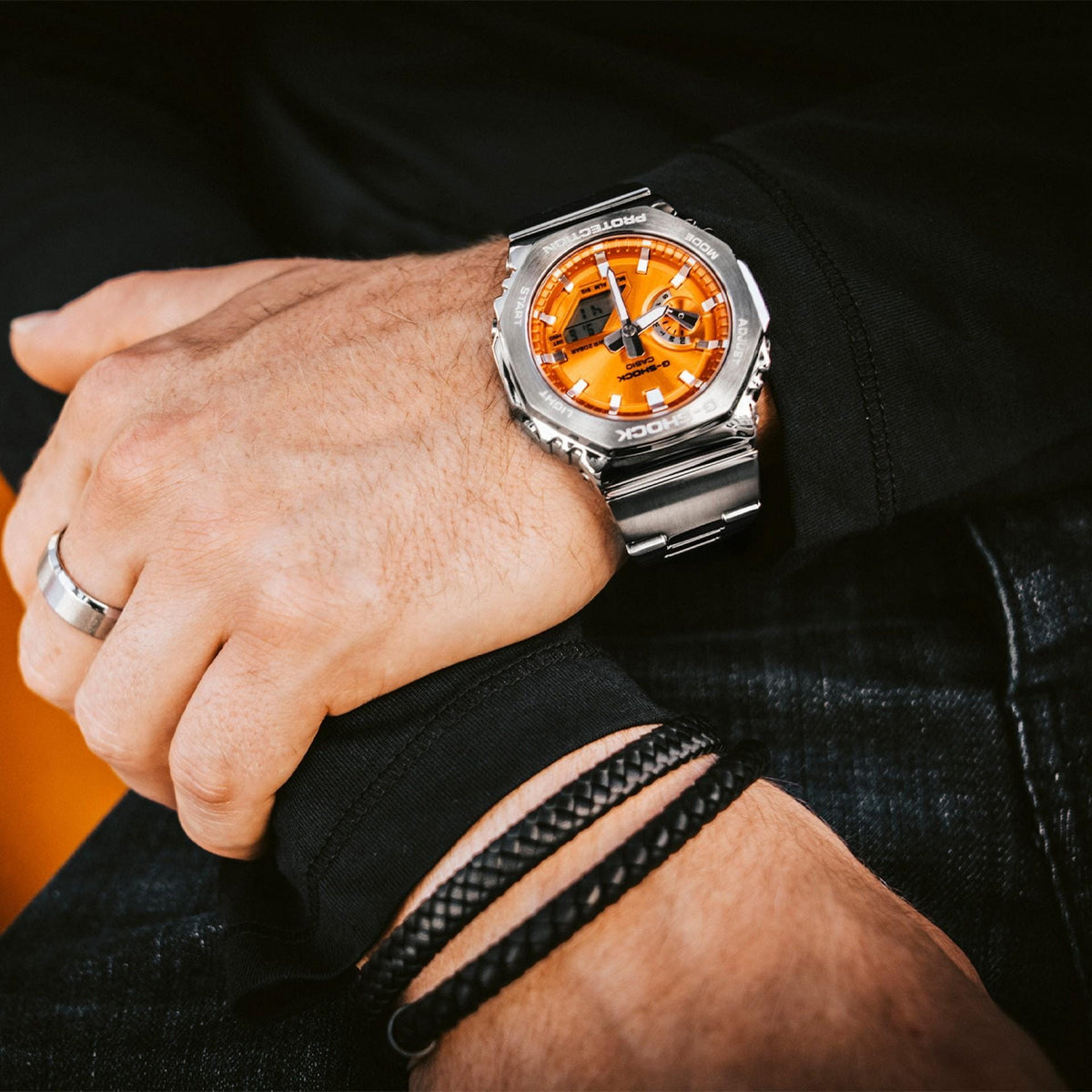 G-Shock Relógio G-Steel Laranja